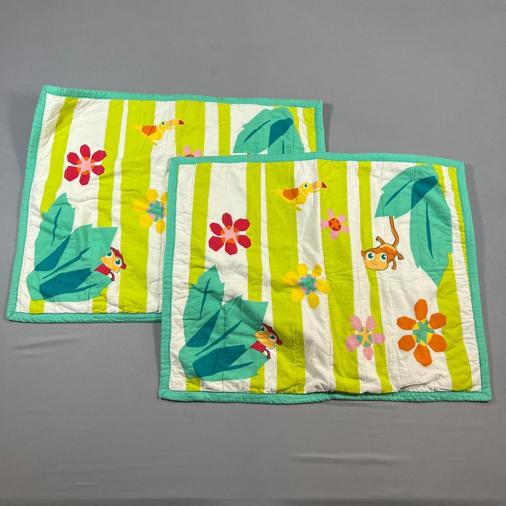 Set Of 2 Home Pillowsham Standard Multicolor Cotton Printed Home Decoration